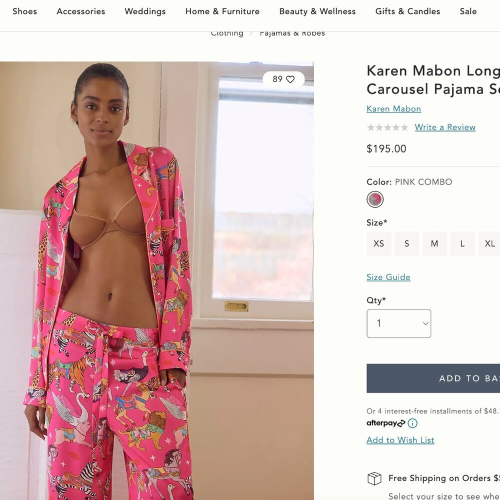 *SOLD* Anthropologie Kari Pajama Set NWOT - XS ($195) - Picture 10 of 10